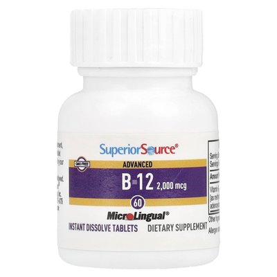 Ultimate Source, Advanced B-12, 2000 MCG, 60 MicroLingual® Instant-Tabletten