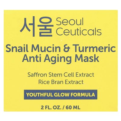 Seulceuticals, Snail Mucin & Turmeric Anti Aging Mask, 2 fl oz (60 ml)