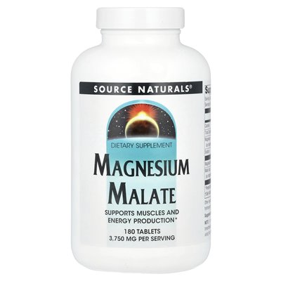 Source Naturals, Magnesium Malate, 180 Tablets