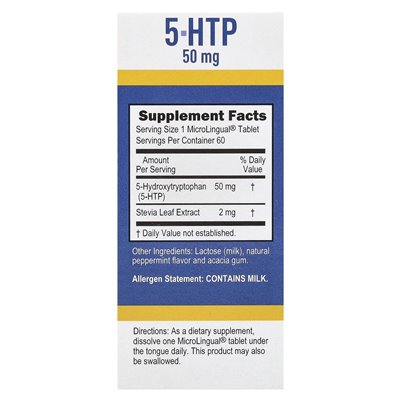 Top Source, 5-HTP, 50mg, 60 Mikrolingualtabletten lösen sich auf