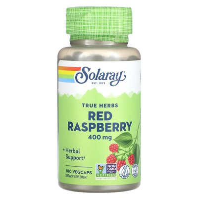 Solaray, Real Herbs, Red Raspberry, 400mg, 100 Vegcaps