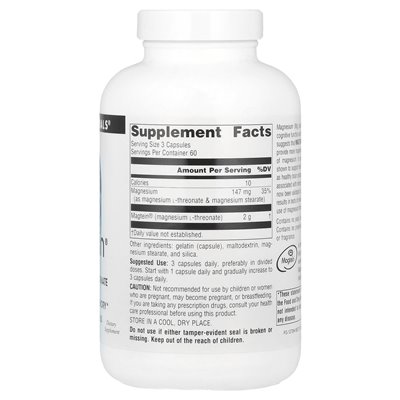 Źródło Naturals, Magtein®, magnez L-Threonate, 180 kapsułek Źródło Naturals, Magtein®, magnez L-Threonate, 180 kapsułek