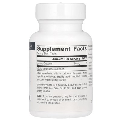 Source Naturals, Seria Sportowa, Gamma Oryzanol, 60 mg, 100 tabletek Source Naturals, Seria Sportowa, Gamma Oryzanol, 60 mg, 100 tabletek