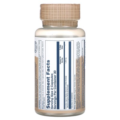 Solaray, Organic Fermented Maitake Mushrooms, 1000mg, 60 Organic Capsules (500mg per capsule)