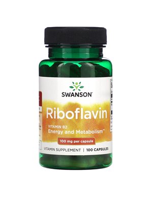 Swanson, Ryboflawina, 100 mg, 100 Kapsułek Swanson, Ryboflawina, 100 mg, 100 Kapsułek