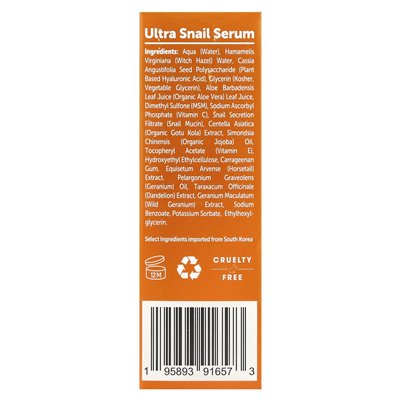 Seulceuticals, Ultra Snail Serum, 1 Fl Oz (30 ml) Seulceuticals, Ultra Snail Serum, 1 Fl Oz (30 ml)