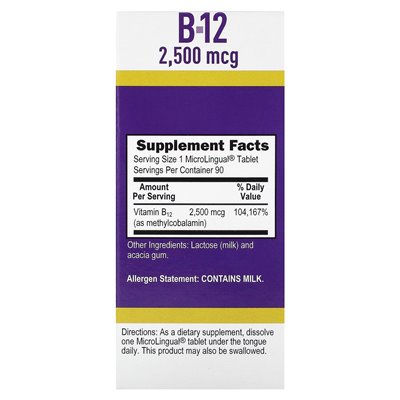 Superior Source, Methylcobalamin B-12, 2,500 mcg, 90 Instant Dissolve Tablets Superior Source, Methylcobalamin B-12, 2,500 mcg, 90 Instant Dissolve Tablets
