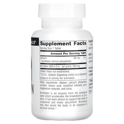 Source Naturals, Bromelain 600 GDU/G, 500 mg, 120 Tabletten
