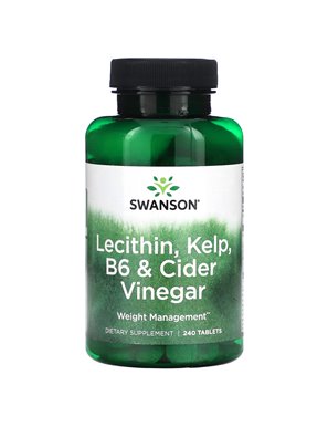 Swanson, Lecithin, Kelp, B6 and Apple Cider Vinegar, 240 Tablets Swanson, Lecithin, Kelp, B6 and Apple Cider Vinegar, 240 Tablets