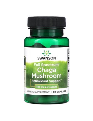 Swanson, Pełne Spektrum Chaga Grzyb, 400 mg, 60 Kapsułek Swanson, Pełne Spektrum Chaga Grzyb, 400 mg, 60 Kapsułek