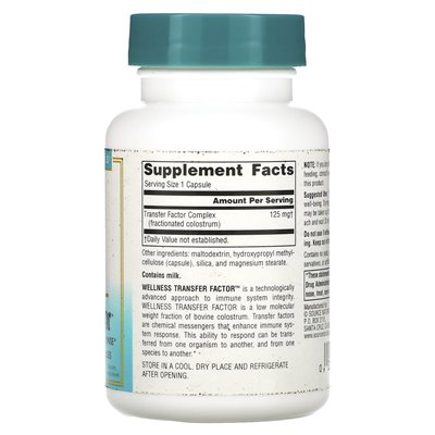 Source Naturals, Wellness Transfer Factor, 125 mg, 60 vegetarische Kapseln