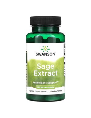 Swanson, Salbeiextrakt, 160 mg, 100 Kapseln Swanson, Salbeiextrakt, 160 mg, 100 Kapseln