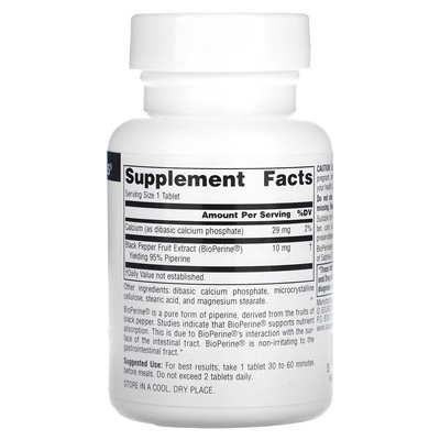 Źródło Naturals, Bioperine, 10 mg, 120 tabletek Źródło Naturals, Bioperine, 10 mg, 120 tabletek