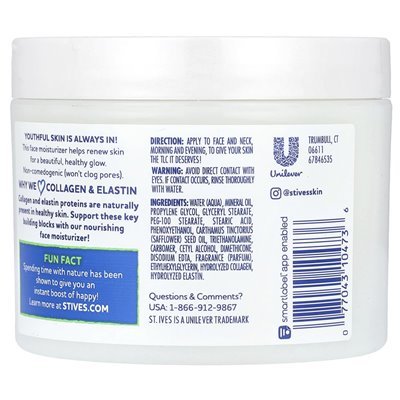 St. Ives Renewing Moisturizer, Collagen & Elastin, 10 oz (283 g)