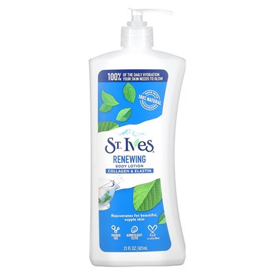 St. Ives, balsam do ciała, odnowienie, kolagen i elastyna, 21 fl Oz (621 ml)