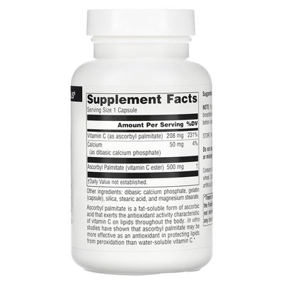Source Naturals, Ascorbyl Palmician, 500mg, 90 Capsules