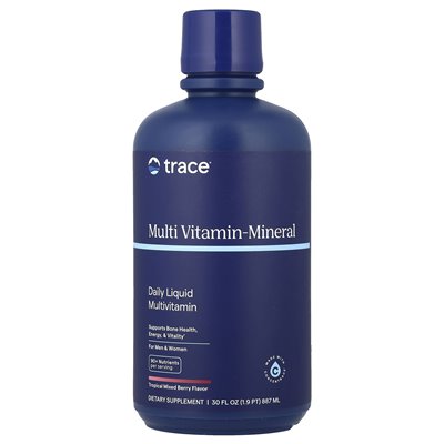 Trace, wielokrotnie witaminowo-mineralne, dla mężczyzn i kobiet, tropikalne jagody mieszane, 30 fl oz (887 ml)