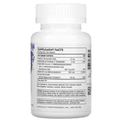 Thorne, Ferrasorb, 60 capsules