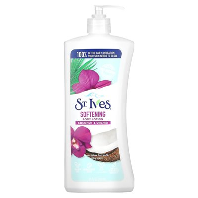 St. Ives, zmiękczający balsam do ciała, kokos i orchidea, 21 fl oz (621 ml)