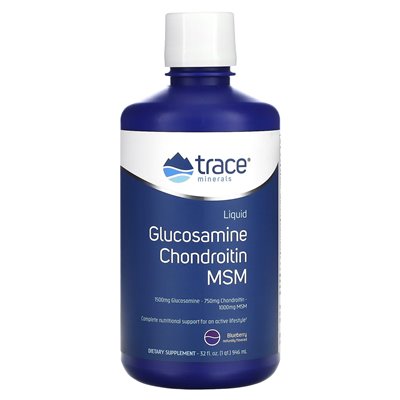 Ślad, płyn glukozamina, chondroitin, MSM, jagoda, 32 Fl Oz (946 ml)