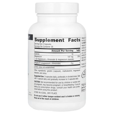 Source Naturals, Magtein®, Magnesium L-Threonate, 90 Capsules