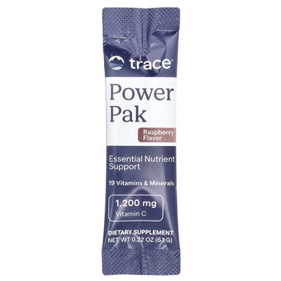 Trace, PowerPak, Raspberry, 30 Stick Packs, 0.22 oz (6.1 g) Each