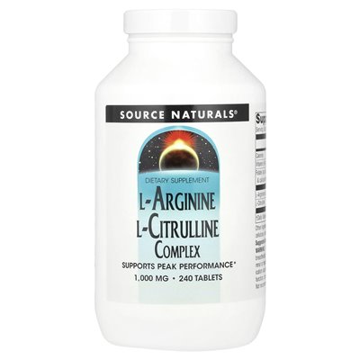 Source Naturals, L-Arginin L-Citrullin, 1000 mg, 240 Tabletten