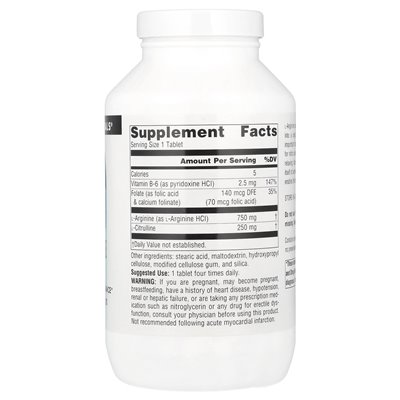 Źródło Naturals, L-arginina L-cytrullina, 1000 mg, 240 tabletek Źródło Naturals, L-arginina L-cytrullina, 1000 mg, 240 tabletek