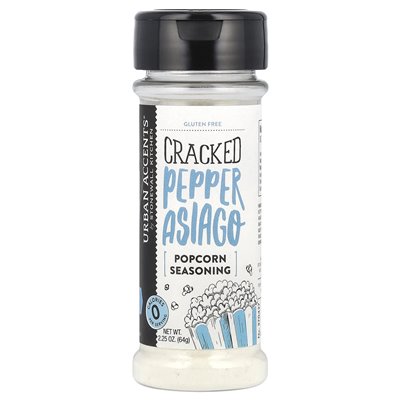 Akcenty miejskie, przyprawy popcornu, Cracked Pepper Asiago, 2,25 uncji (64 g)