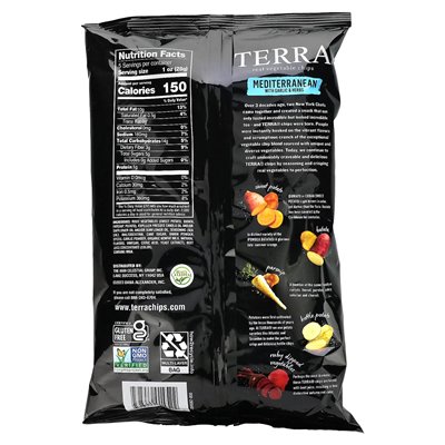 Terra Real Vegetable Chips Mediterranean Garlic & Herbs 5oz (141g)