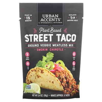 Urban Access, roślinne Taco, mielone wegetariańskie miks bezmięsły, chipotle, 3,4 uncji (96 g)