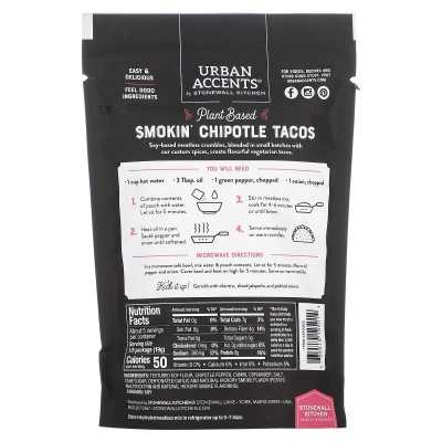 Urban Access, roślinne Taco, mielone wegetariańskie miks bezmięsły, chipotle, 3,4 uncji (96 g)