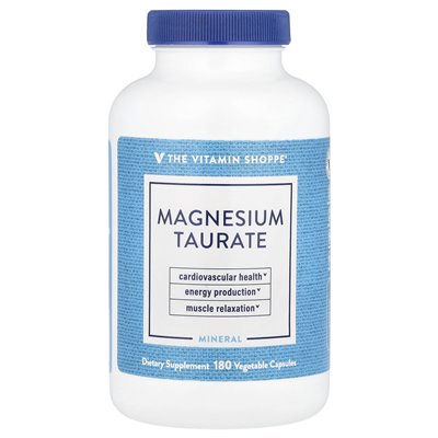 The Vitamin Shoppe, tauran magnezu, 125 mg, 180 kapsułek warzywnych