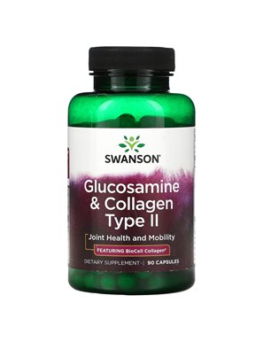 Swanson, Glucosamin und Kollagen Typ II, 90 Kapseln Swanson, Glucosamin und Kollagen Typ II, 90 Kapseln