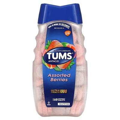 TUMS, ultra siła zobojętniająca się, różnorodne jagody, 160 tabletek do żucia