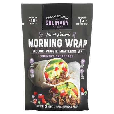 City Accents, Plant-Based Morning Pack, Ground Veggie Meatless Mix, Country Breakfast, 3.7 oz (105 g)