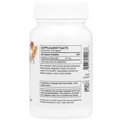Thorne, Glutathione-SR, 60 Capsules