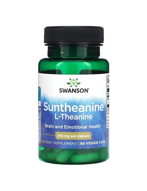 Swanson, Suntheanine L-Theanine, 200mg, 60 Vegetarian Capsules
