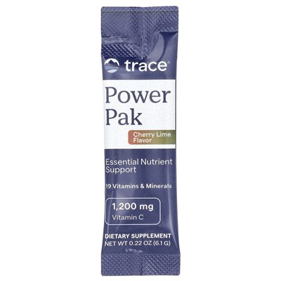 Trace, Power Pak, wiśniowe wapno, 30 pakietów, 0,22 uncji (6,1 g)