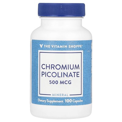 Witaminy Shoppe, chrom picolinate, 500 mcg, 100 kapsułek