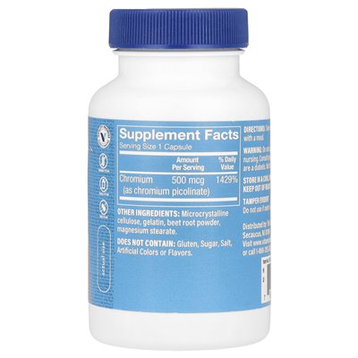 Witaminy Shoppe, chrom picolinate, 500 mcg, 100 kapsułek