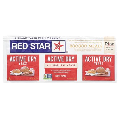 Red Star Active Dry Yeast, 3 Strips, 0.25 oz (7 g) each