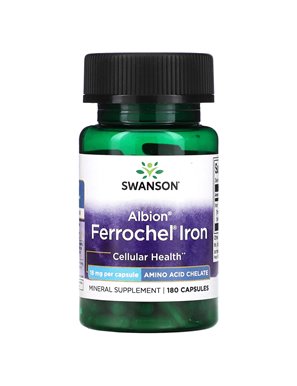 Swanson, Albion, Ferrochel-Eisen, 18 mg, 180 Kapseln
