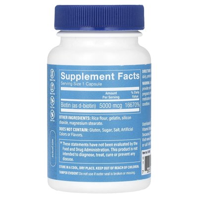 The Vitamin Shoppe, biotyna, 5000 mcg, 120 kapsułek