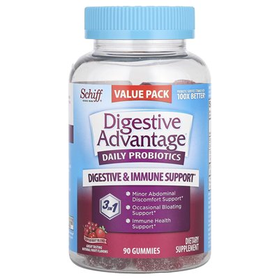 Schiff, Digestive Advantage®, Daily Probiotic Gummy, Superfruit Blend, 90 Żelości