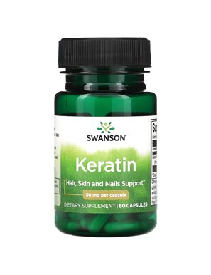 Swanson, Keratin, 50mg, 60 Capsules