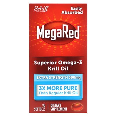 Schiff, Megared, Superior Omega-3 Krill Oil, Extra Strength, 500mg, 90 Soft