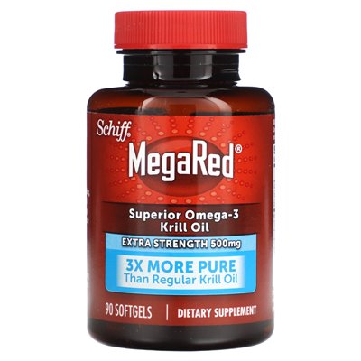 Schiff, Megared, hochwertiges Omega-3-Krillöl, extra stark, 500 mg, 90 Soft