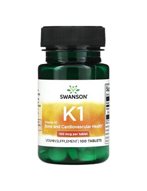 Swanson, Vitamin K1, 100 mcg, 100 Tabletten Swanson, Vitamin K1, 100 mcg, 100 Tabletten