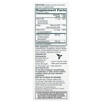 Schiff, Neuriva Brain Health, plus Vitamine B6, B12 und Folsäure, 30 Kapseln